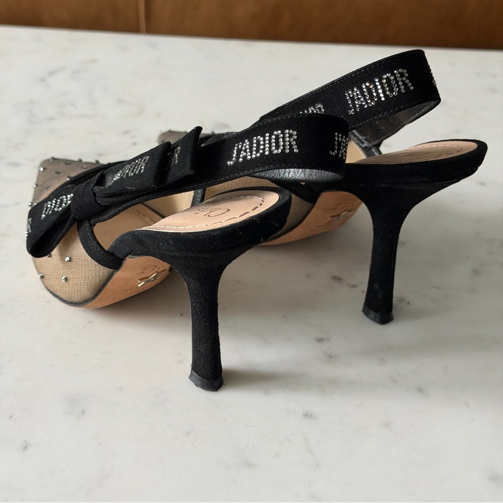 Dior j’Dior Rhinestone Slingback Heels - Picture 7 of 9